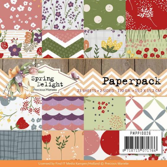 Paperpack - 15,2 x 15,2cm - Precious Marieke – Spring Delight – 170gr - 