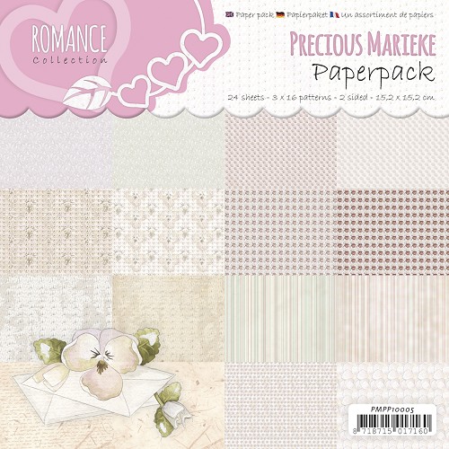 Paperpack - 15,2 x 15,2cm - Precious Marieke - Romantik – 170gr - 