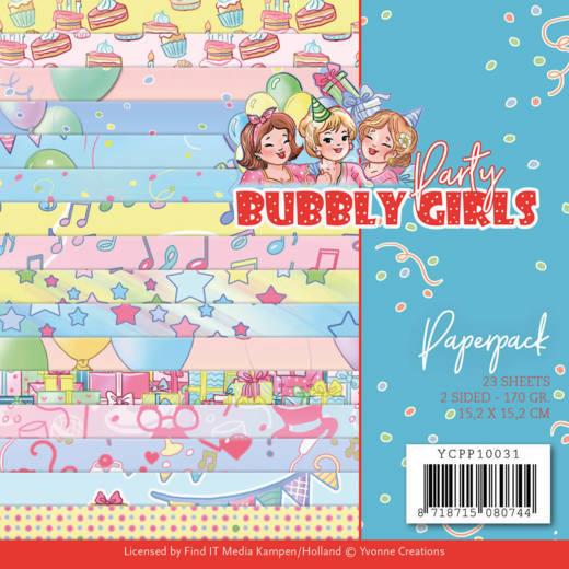 Paperpack - 15,2 x 15,2cm - Yvonne Creations - Bubbly Girls - Party – 170gr - 