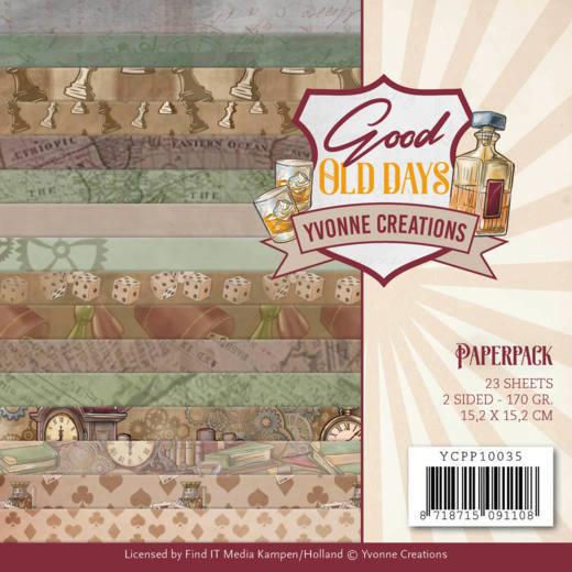Paperpack - 15,2 x 15,2cm - Yvonne Creations - Good old day's – 170gr - 