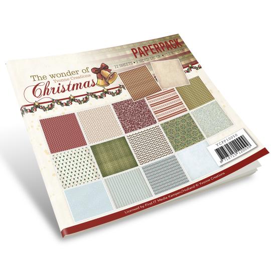 Paperpack - 15,2 x 15,2cm - Yvonne Creations - The Wonder of Christmas – 170gr - 