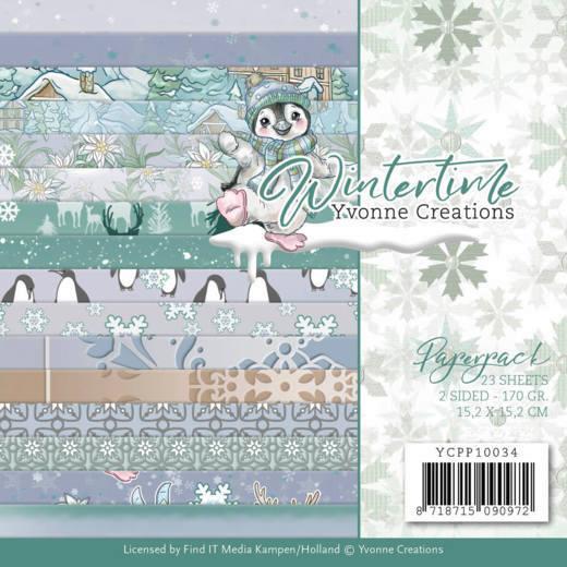 Paperpack - 15,2 x 15,2cm - Yvonne Creations - Winter Time – 170gr - 