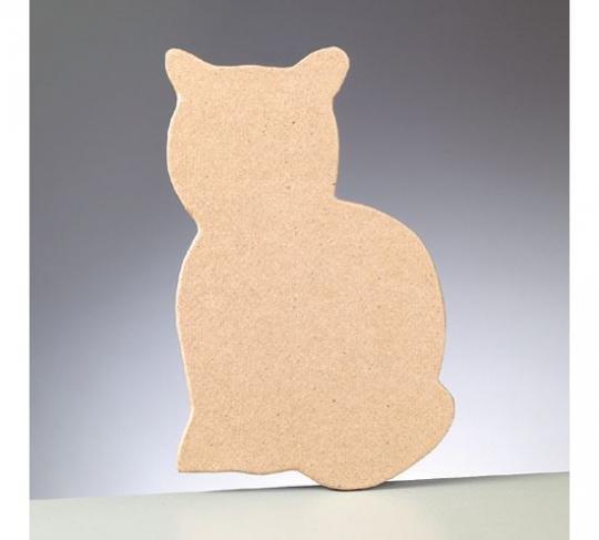 Pappart 2D-Element Katze sitzend 12cm 