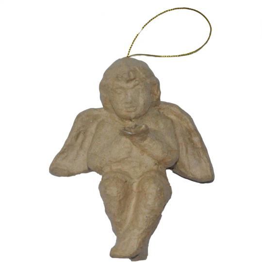 Pappart / Pappmachee Figur "Engel" L:8 B:4,5 H:10 cm 