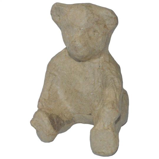 Pappart / Pappmachee Figur "Teddybär" 8x 6cm 
