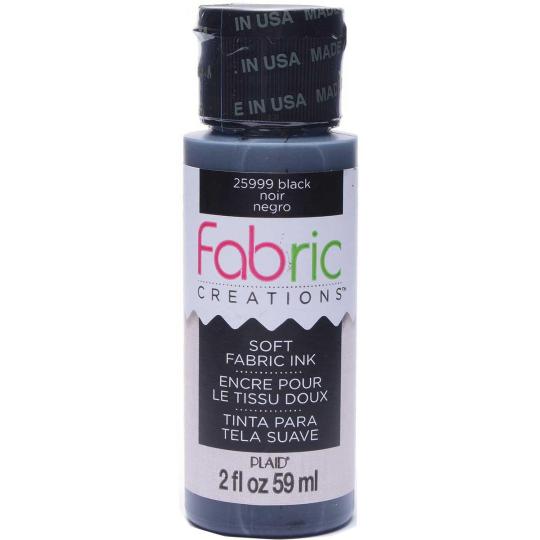 Plaid Fabric Creations - Softe Stoffmalfarbe - 59ml Black / Schwarz Black / Schwarz