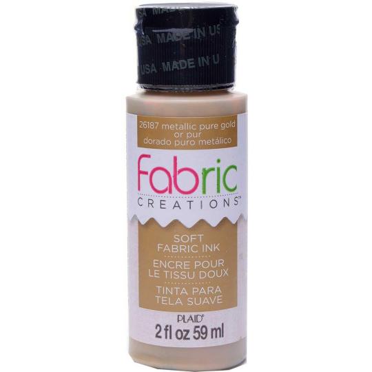 Plaid Fabric Creations - Softe Stoffmalfarbe - 59ml Metallic Gold Metallic Gold