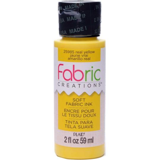 Plaid Fabric Creations - Softe Stoffmalfarbe - 59ml Real Yellow / Gelb Real Yellow / Gelb