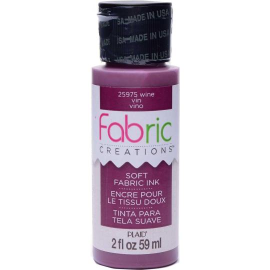 Plaid Fabric Creations - Softe Stoffmalfarbe - 59ml Wine / Weinrot Wine / Weinrot