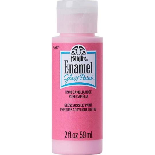 Plaid FolkArt Enamel Glas- und Keramikfarbe 59ml Camelia Rose / Kamelienrose Camelia Rose / Kamelienrose