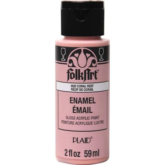 Plaid FolkArt Enamel Glas- und Keramikfarbe 59ml Coral Reef / Korallenriff Coral Reef / Korallenriff