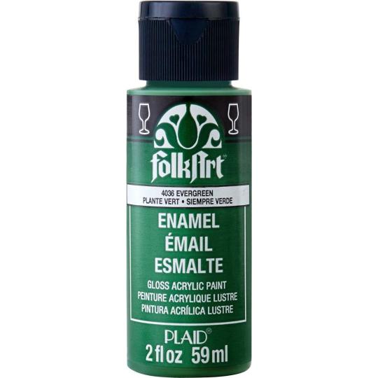 Plaid FolkArt Enamel Glas- und Keramikfarbe 59ml Evergreen / Immergrün Evergreen / Immergrün