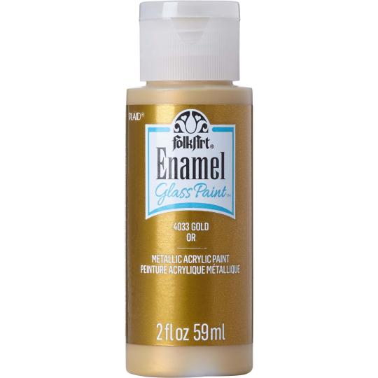 Plaid FolkArt Enamel Glas- und Keramikfarbe 59ml Metallic Gold Metallic Gold