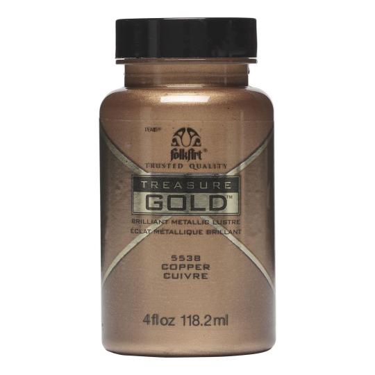 Plaid FolkArt Treasure Gold Metallic Acrylfarbe - 118ml Copper / Kupfer Copper / Kupfer