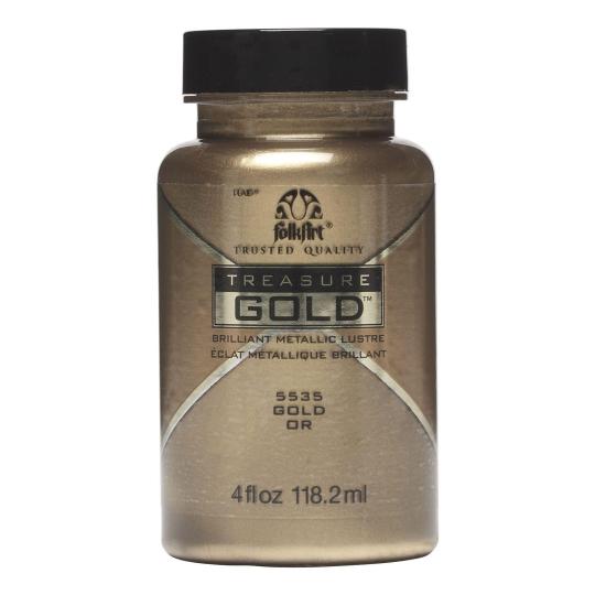 Plaid FolkArt Treasure Gold Metallic Acrylfarbe - 118ml Gold Gold