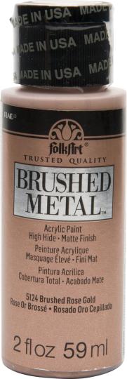 Plaid Folkart - Brushed Metal Acrylfarbe - 59ml Rose Gold Rose Gold