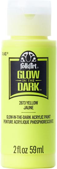 Plaid Folkart - Glow-In-The-Dark Nachtleucht Farbe - 59ml Yellow / Gelb Yellow / Gelb