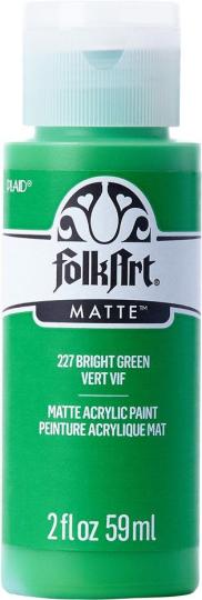Plaid Folkart - Matte Premium Acrylfarbe - 59ml Bright Green / Hellgrün Bright Green / Hellgrün