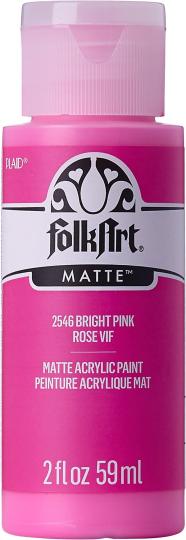 Plaid Folkart - Matte Premium Acrylfarbe - 59ml Bright Pink / Leuchtend rosa Bright Pink / Leuchtend rosa