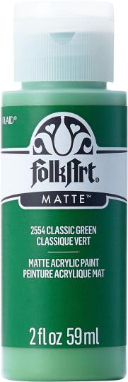Plaid Folkart - Matte Premium Acrylfarbe - 59ml Classic Green / Klassisches Grün Classic Green / Klassisches Grün