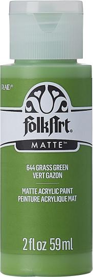 Plaid Folkart - Matte Premium Acrylfarbe - 59ml Grass Green / Gras-Grün Grass Green / Gras-Grün