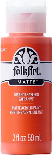 Plaid Folkart - Matte Premium Acrylfarbe - 59ml Hot Saffron / Heißer Safran Hot Saffron / Heißer Safran