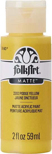 Plaid Folkart - Matte Premium Acrylfarbe - 59ml Podge Yellow / Podge Gelb Podge Yellow / Podge Gelb