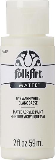 Plaid Folkart - Matte Premium Acrylfarbe - 59ml Warm White / Warmweiß Warm White / Warmweiß