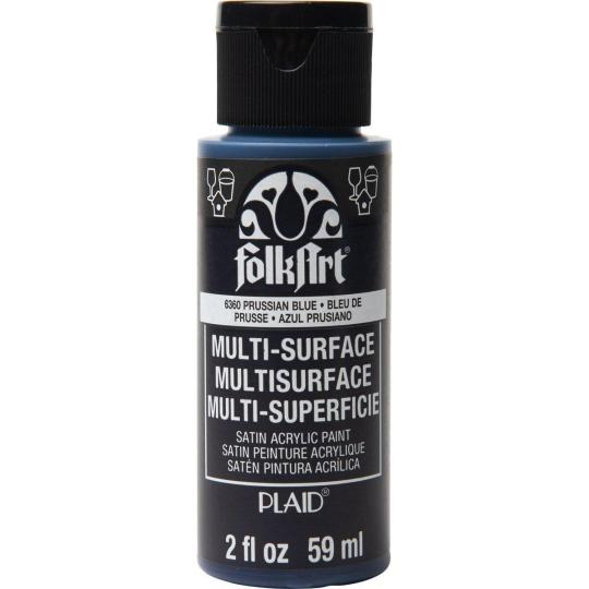Plaid Folkart - Multi-Surface Satin Acrylfarbe - 59ml Prusssian Blau / Preussisch Blau Prusssian Blau / Preussisch Blau