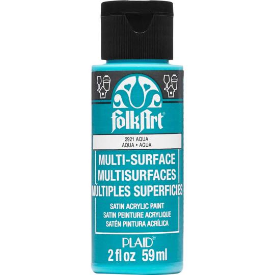 Plaid Folkart - Multi-Surface Satin Acrylfarbe - 59ml paint aqua / Aquagrün paint aqua / Aquagrün