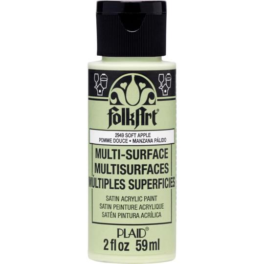 Plaid Folkart - Multi-Surface Satin Acrylfarbe - 59ml soft apple / Apfelgrün soft apple / Apfelgrün