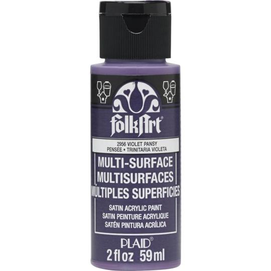 Plaid Folkart - Multi-Surface Satin Acrylfarbe - 59ml violet pansy / Violett violet pansy / Violett