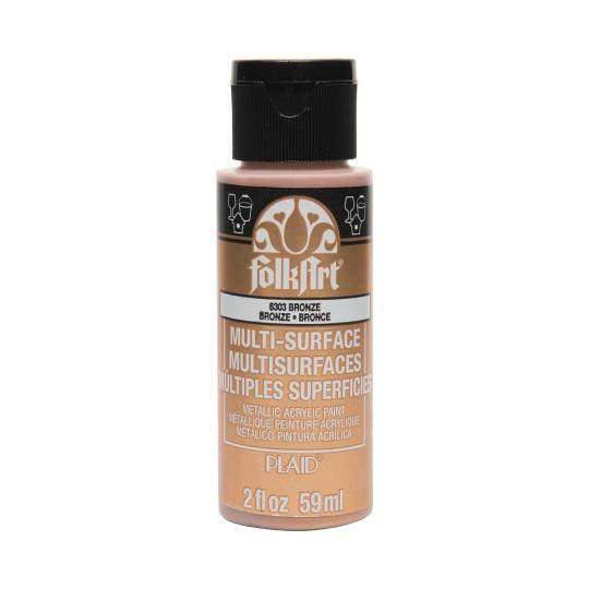 Plaid Folkart - Multi-Surface Spezial Acrylfarbe - 59ml Metallic Bronze Metallic Bronze