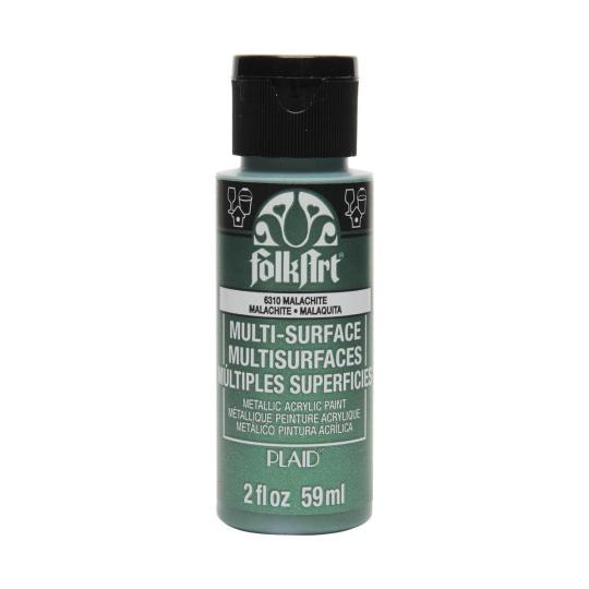 Plaid Folkart - Multi-Surface Spezial Acrylfarbe - 59ml Metallic Malachit Metallic Malachit