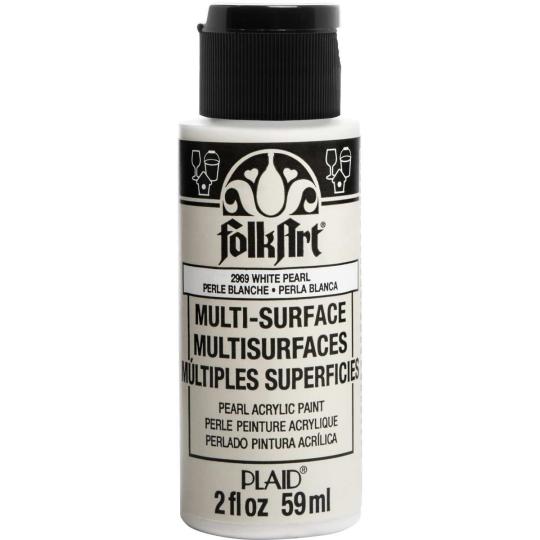 Plaid Folkart - Multi-Surface Spezial Acrylfarbe - 59ml Pearl Weiß Pearl Weiß