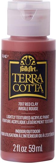 Plaid Folkart - Terra Cotta Effekt Acrylfarbe - 59ml Red Clay / Roter Ton Red Clay / Roter Ton