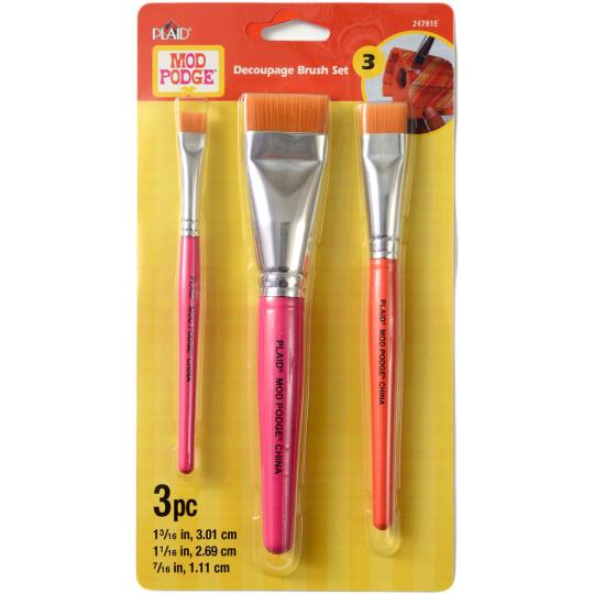Plaid Mod Podge - Decoupage Pinsel-Set 3tlg 