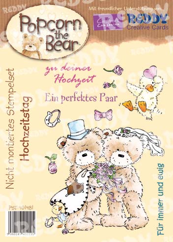 Popcorn the Bear Stempel  -Hochzeitstag 