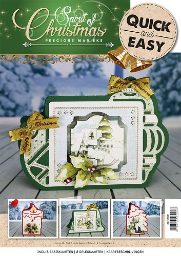 Quick and Easy / Kartenaufleger und Karten 1 - Set mit 8 Karten - Spirit of Christmas 