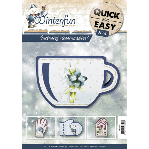 Quick and Easy / Kartenaufleger und Karten 1 - Set mit 8 Karten - Winterfun 
