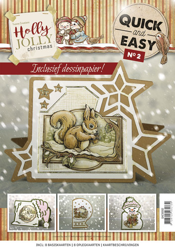 Quick and Easy / Kartenaufleger und Karten 2 - Set mit 8 Karten - Holly Jolly Weihnachten 