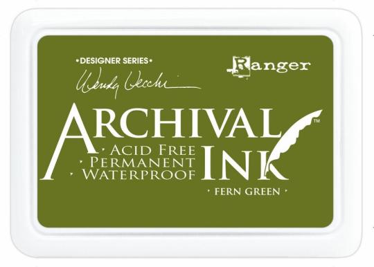 Ranger Archival Ink Stempelkissen - Feinkontur/Wasserfest Fern Green by Wendy Vecchi Fern Green by Wendy Vecchi