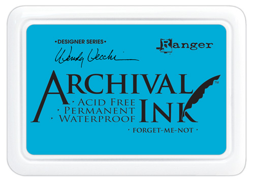 Ranger Archival Ink Stempelkissen - Feinkontur/Wasserfest Forget-Me-Not by Wendy Vecchi Forget-Me-Not by Wendy Vecchi
