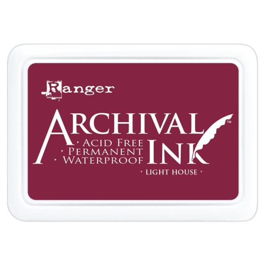 Ranger Archival Ink Stempelkissen - Feinkontur/Wasserfest Light House / Weinrot Light House / Weinrot