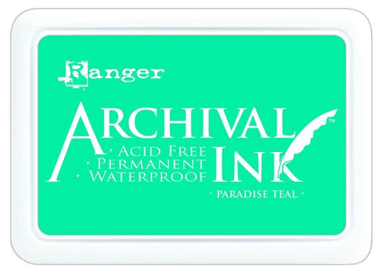 Ranger Archival Ink Stempelkissen - Feinkontur/Wasserfest Paradise Teal Paradise Teal