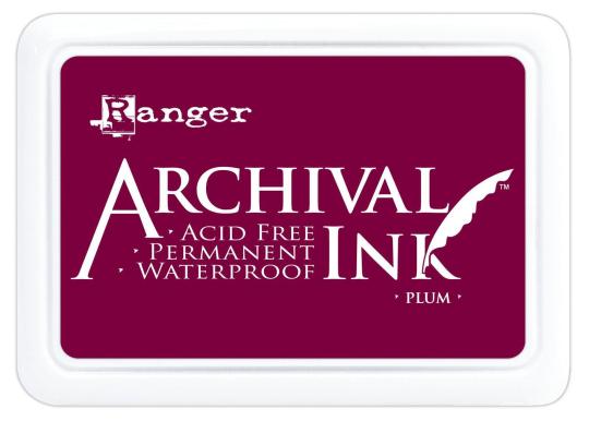 Ranger Archival Ink Stempelkissen - Feinkontur/Wasserfest Plum Plum