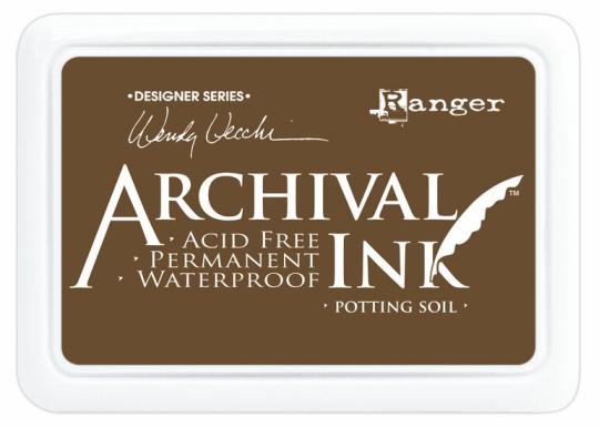 Ranger Archival Ink Stempelkissen - Feinkontur/Wasserfest Potting Soil by Wendy Vecchi Potting Soil by Wendy Vecchi