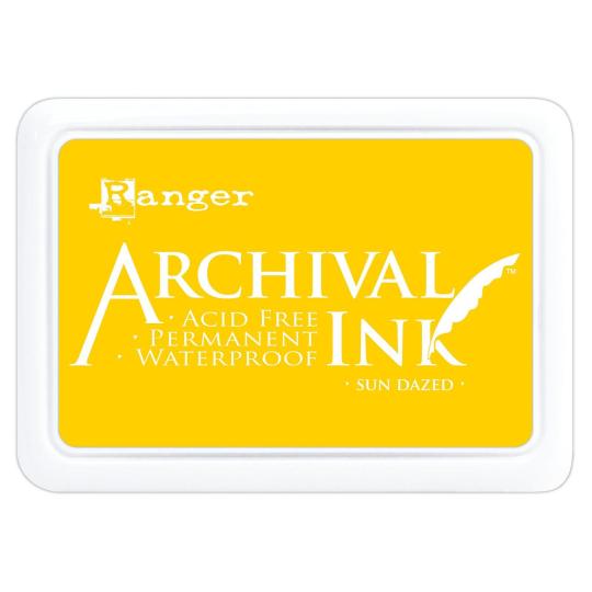 Ranger Archival Ink Stempelkissen - Feinkontur/Wasserfest Sun Dazed / Sonnen Gelb Sun Dazed / Sonnen Gelb