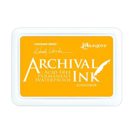 Ranger Archival Ink Stempelkissen - Feinkontur/Wasserfest Sunflower by Wendy Vecchi Sunflower by Wendy Vecchi