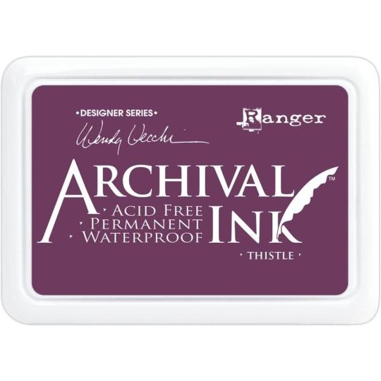 Ranger Archival Ink Stempelkissen - Feinkontur/Wasserfest Thistle / Distel Violett Thistle / Distel Violett